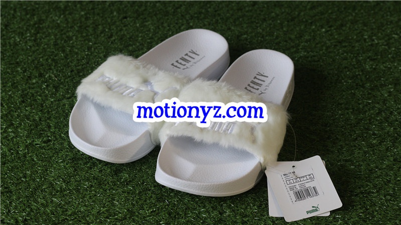 Puma Leadcat Fenty Fur Slide White